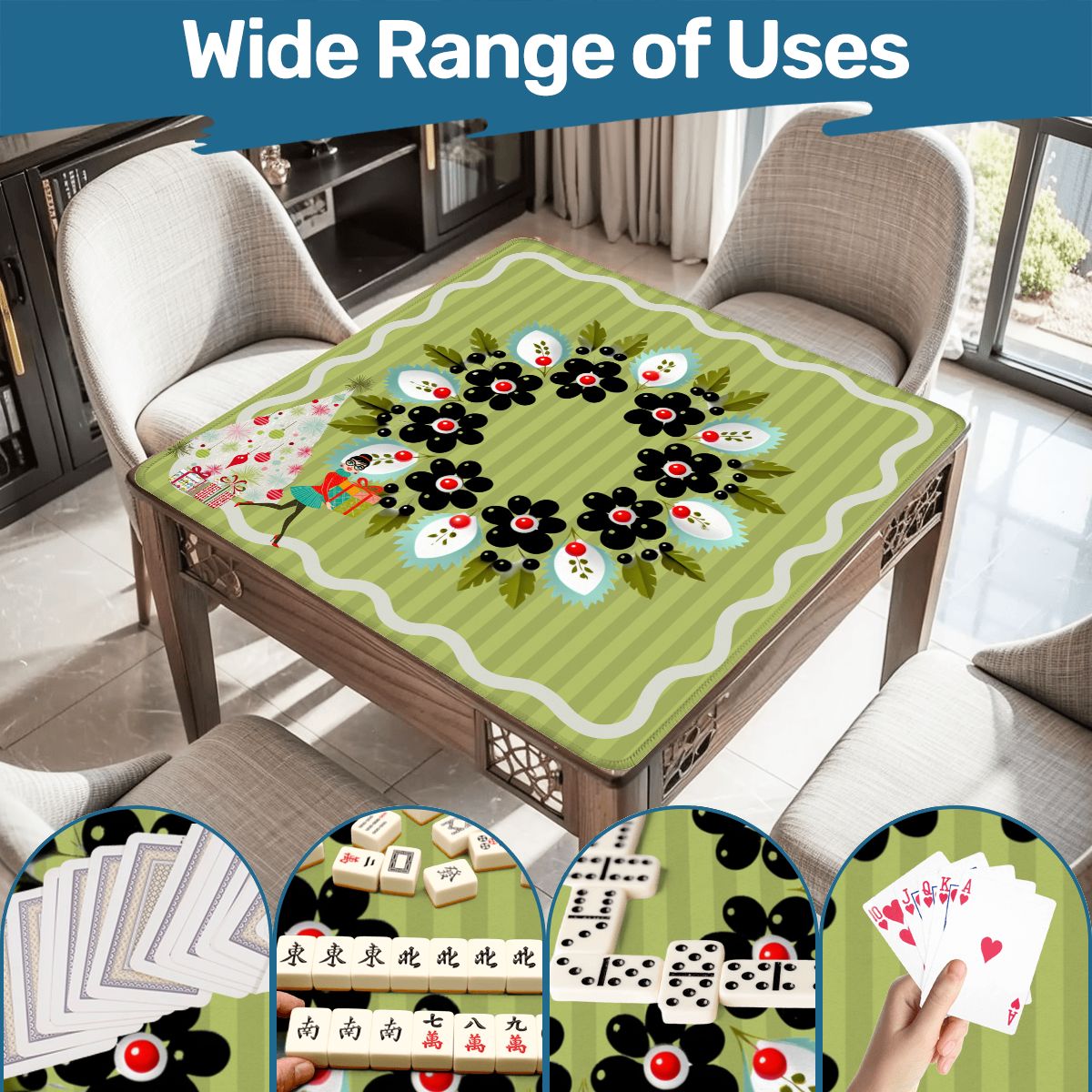 Ho'ing All The Way Nostalgic Christmas Mahjong Mat
