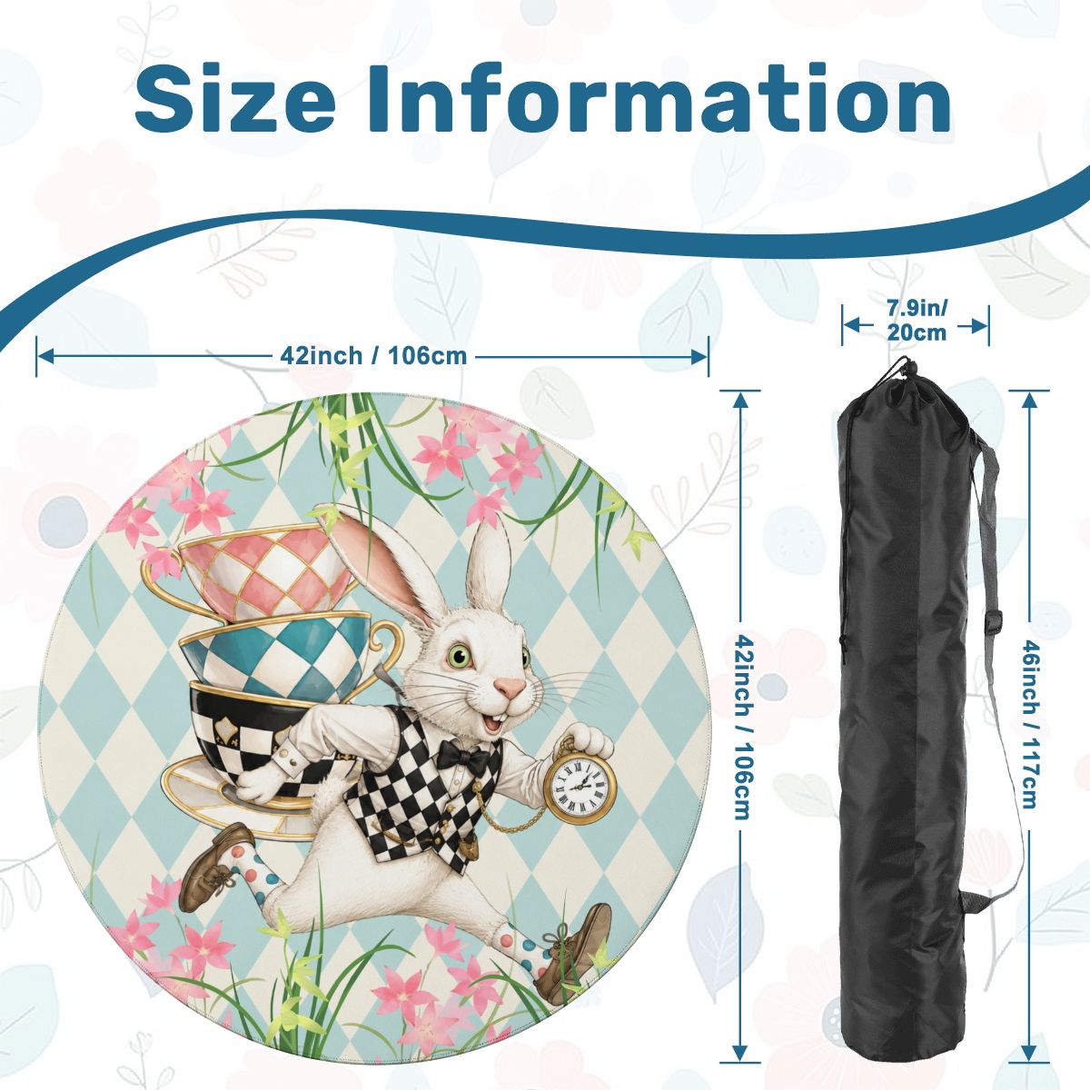 Go Ask Alice Harlequin Romance Round Mahjong Mat