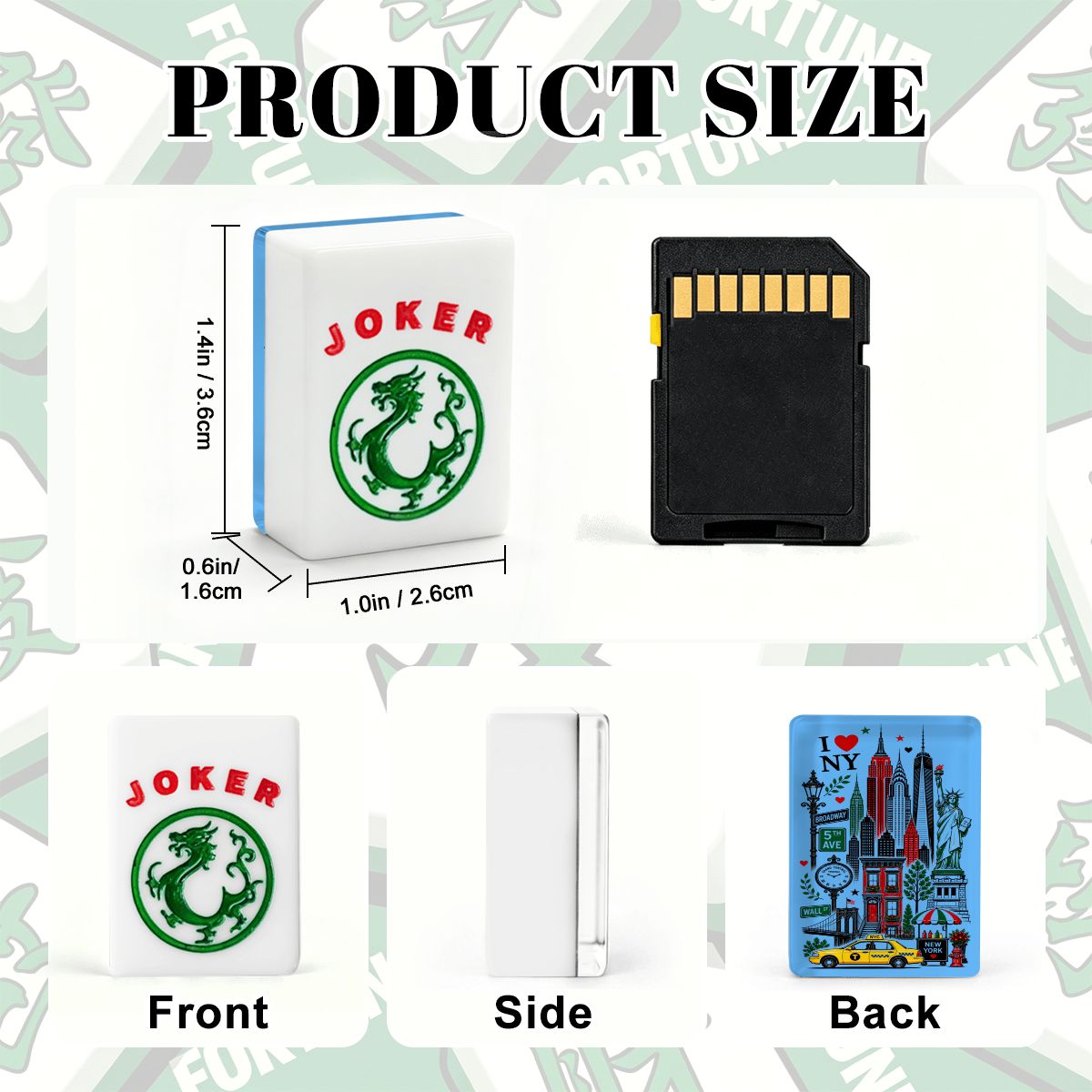 New York City American Mahjong Tiles And Carry Case - Splash Of Mahj And Color Co.