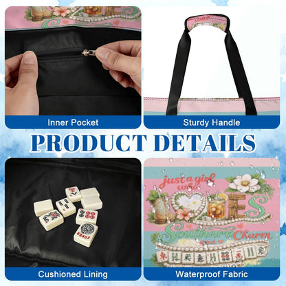 Just A Girl Who Loves Southern Charm and Mahjong Mahjong Bag Bundle Set - Splash of Color Co.