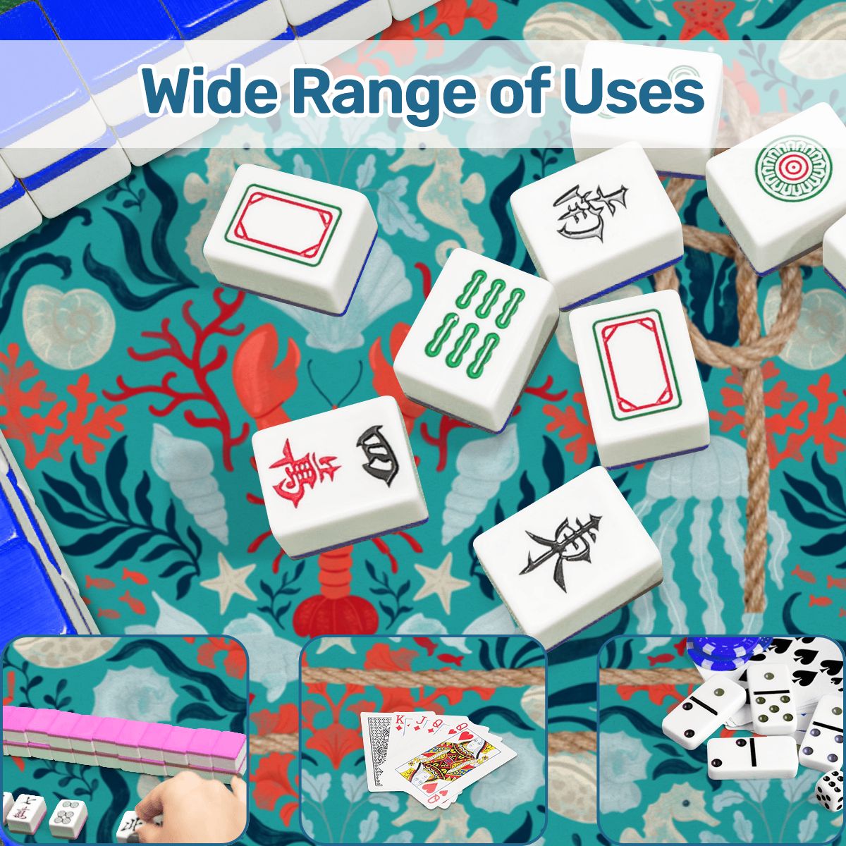 Nautical Nellie Sea Of Life Whimsical Mahjong Mat - Splash of Color Co.