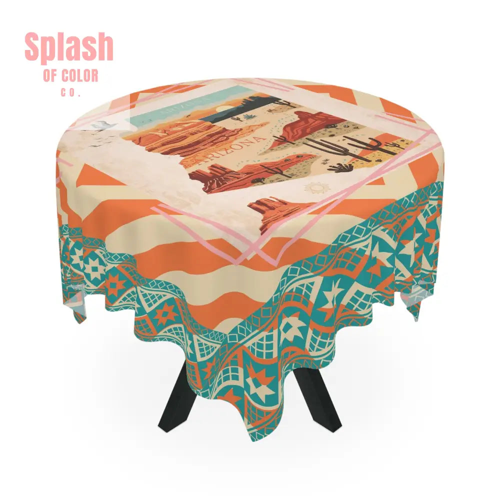 Desert Vibes Tablecloth - Southwest Arizona Decor Bohemian Home Decor - One size / White - Home Decor