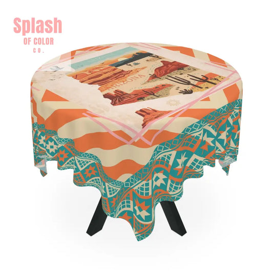 Desert Vibes Tablecloth - Southwest Arizona Decor Bohemian Home Decor - One size / White - Home Decor
