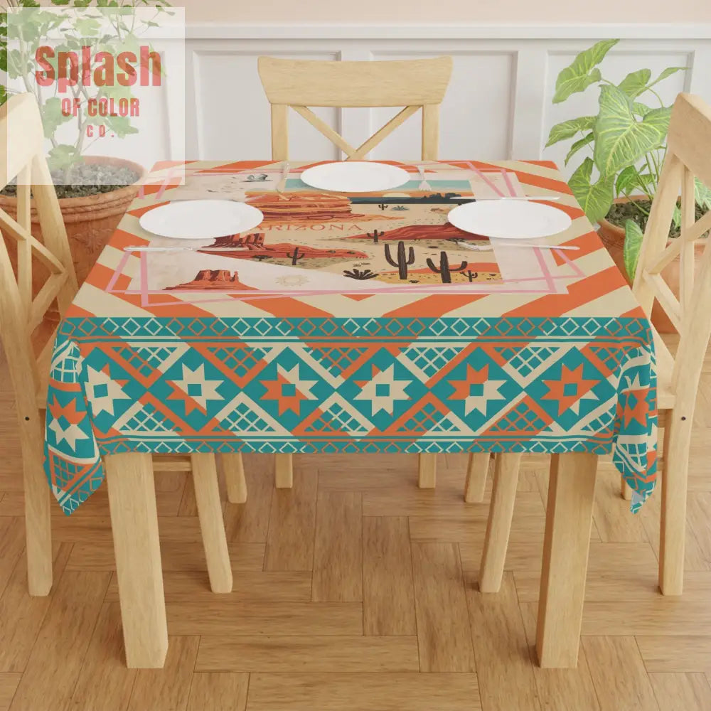 Desert Vibes Tablecloth - Southwest Arizona Decor Bohemian Home Decor - One size / White - Home Decor