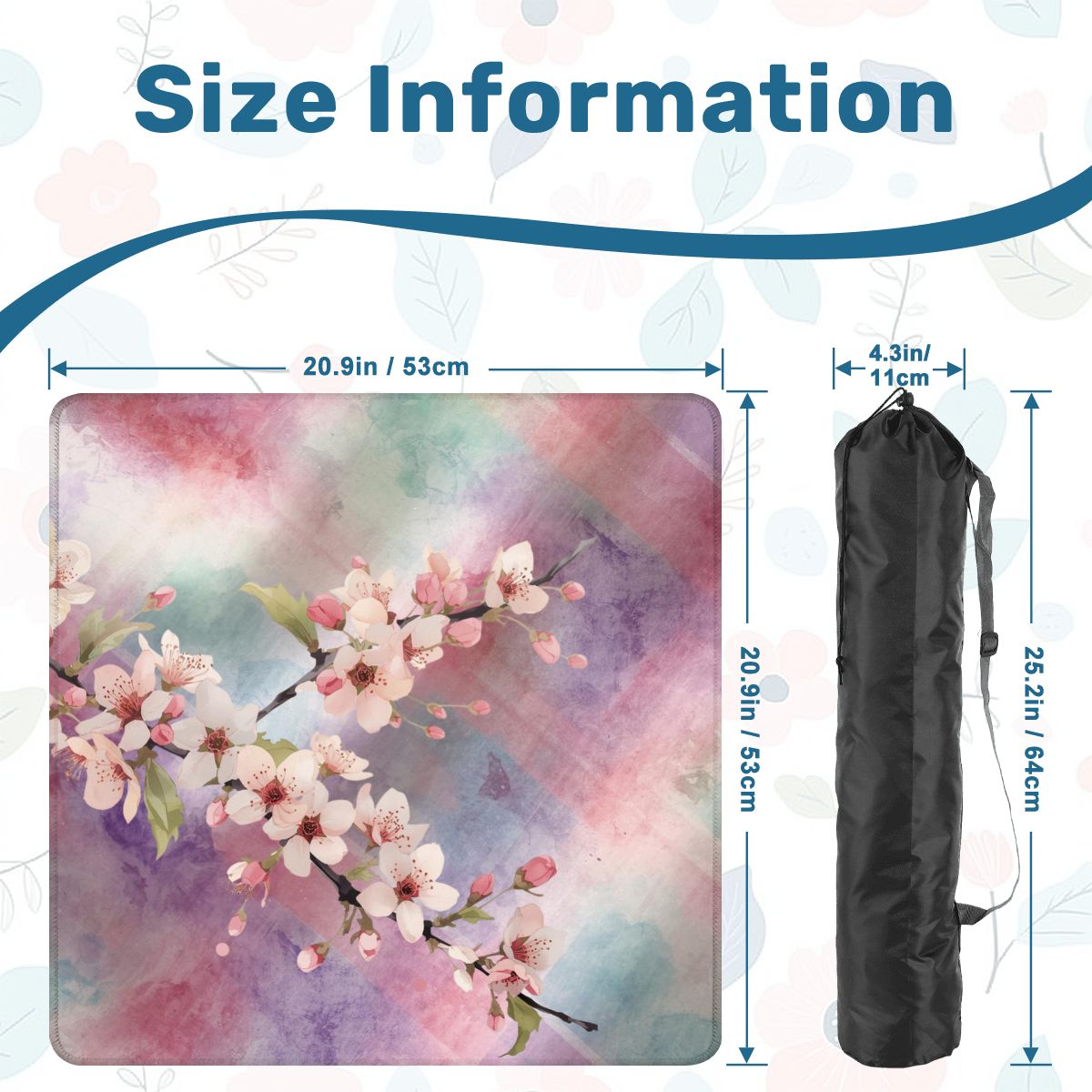 Blossoms In Bloom Pastel Watercolor Mini Mahjong Mat