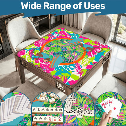 Scalloped Mahjong Mat Lime In The Coconut Monkey Mat - Splash of Color Co.