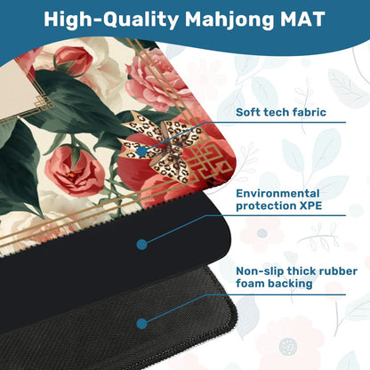 Southern Floral Camellias In Bloom Mahjong Mat - Splash of Color Co.