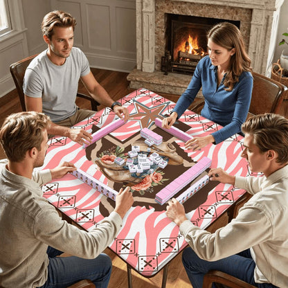 Knocking Boots Texas Mahjong Mat Boho Wildflower - Splash of Color Co.