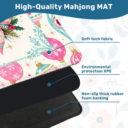 Shiny And Brite Nostalgic Mahjong Christmas Mat - Splash Of Mahj And Color Co.