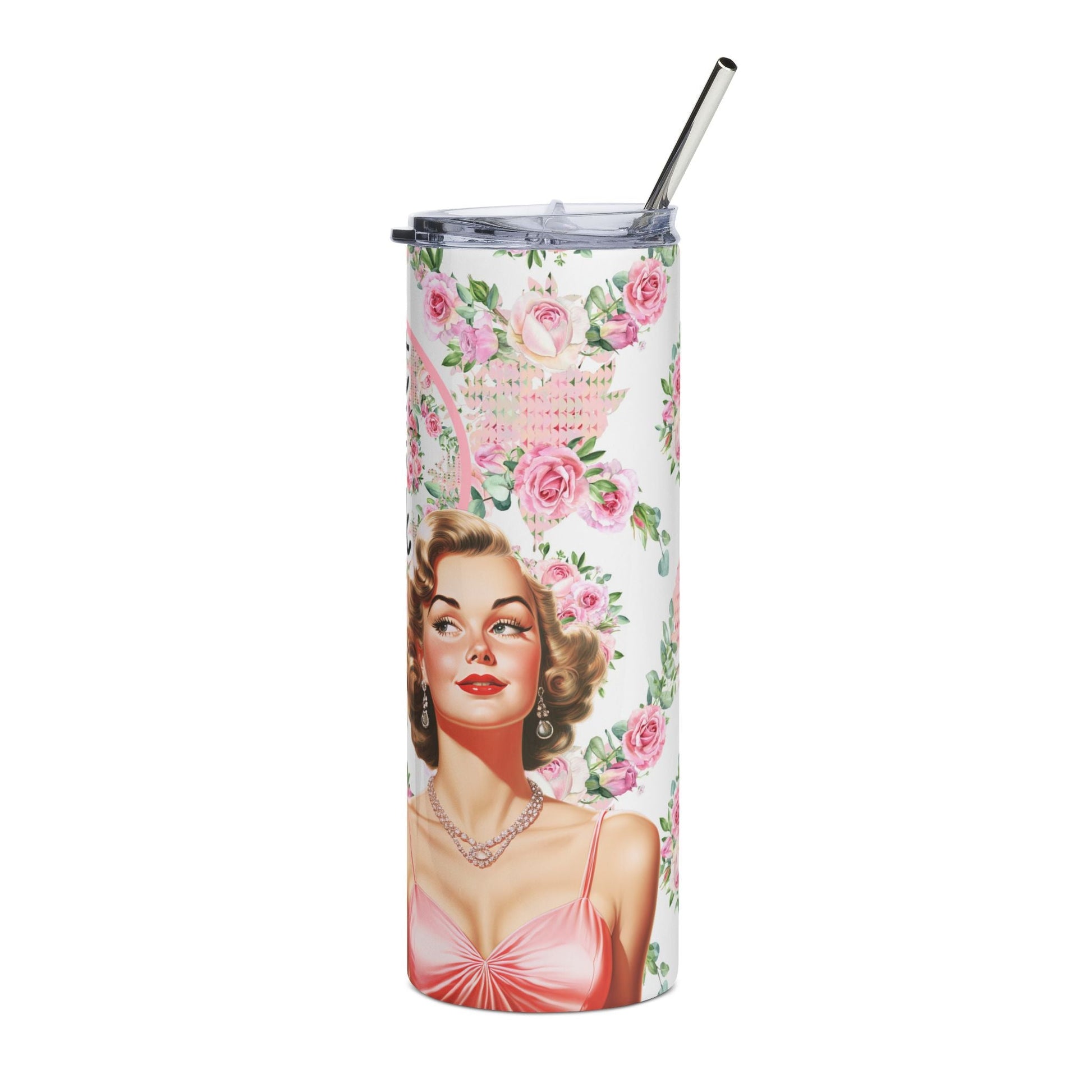 Don’t Stare at My Rack Mahjong Player Gift Funny Mahj Travel Mug Gift for Her Pink Flower Tumbler - 20oz / White - Mug
