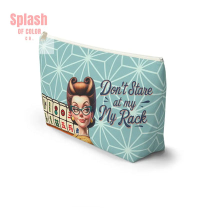 Don’t Stare At My Rack Mahjong Tile Pouch Funny Mahjong Player Gift Sassy Cheeky Mahj Lover Gift Ideas - Bags