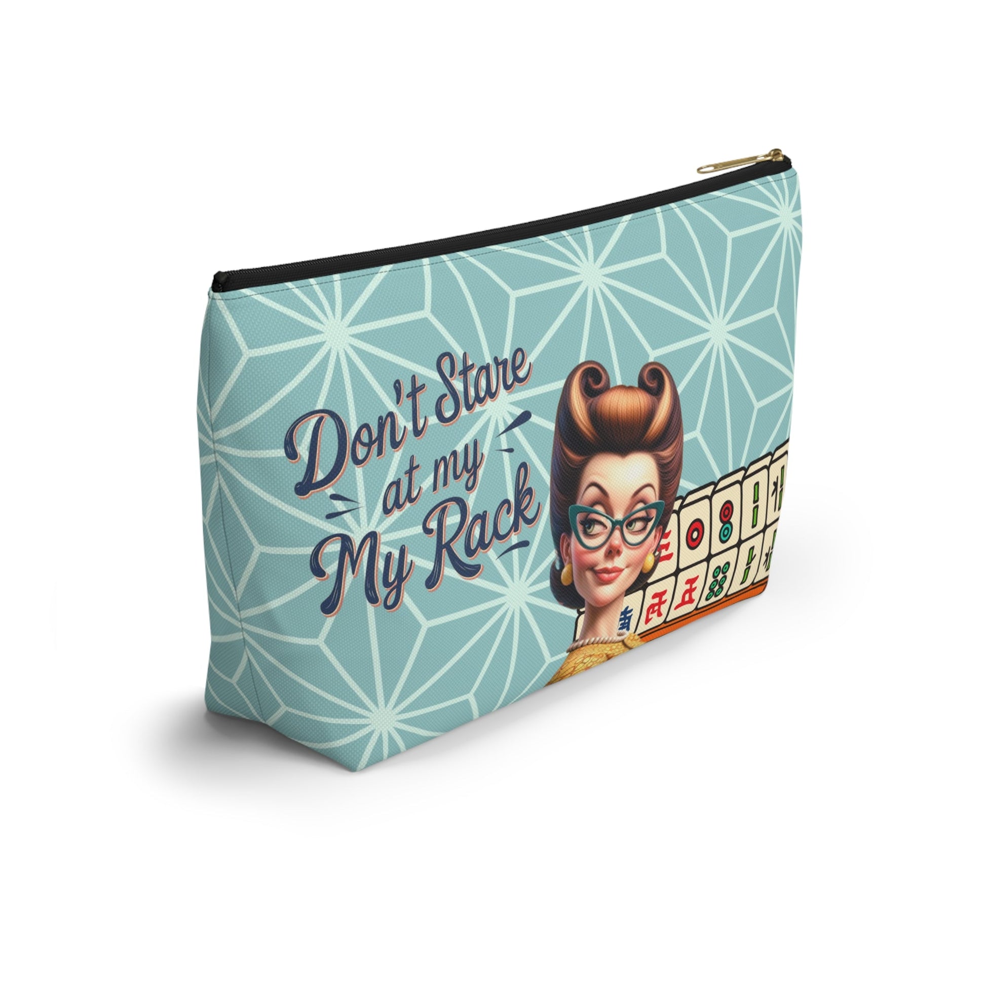 Don’t Stare At My Rack Mahjong Tile Pouch Funny Mahjong Player Gift Sassy Cheeky Mahj Lover Gift Ideas - Bags