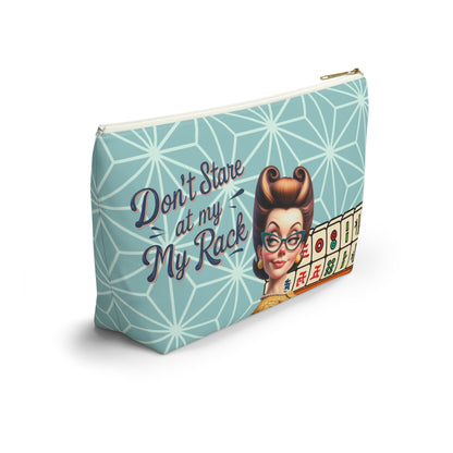Don’t Stare At My Rack Mahjong Tile Pouch Funny Mahjong Player Gift Sassy Cheeky Mahj Lover Gift Ideas - Bags