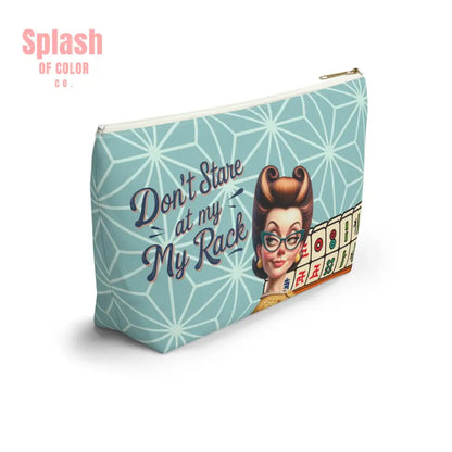 Don’t Stare At My Rack Mahjong Tile Pouch Funny Mahjong Player Gift Sassy Cheeky Mahj Lover Gift Ideas - Bags