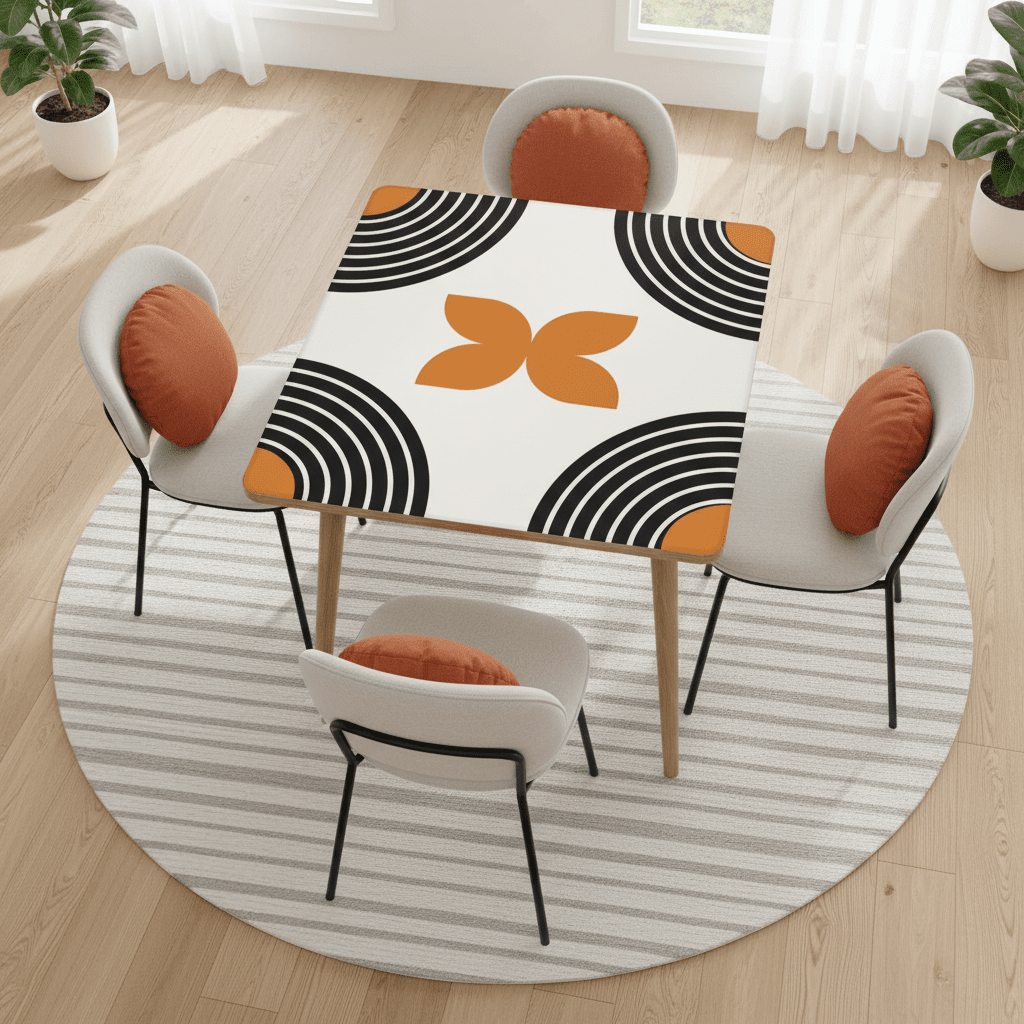 Calm Before Clack Modern Minimalist Geometric Designed Mahjong Mat - Splash of Color Co.