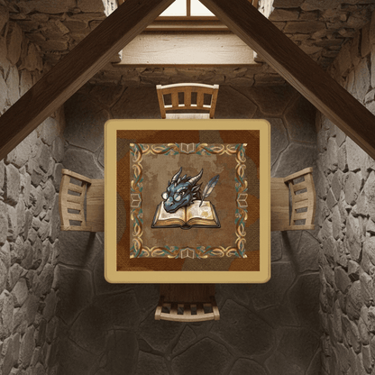 Dragon Of All Tales Faux Needlepoint Mahjong Mat - Splash of Color Co.