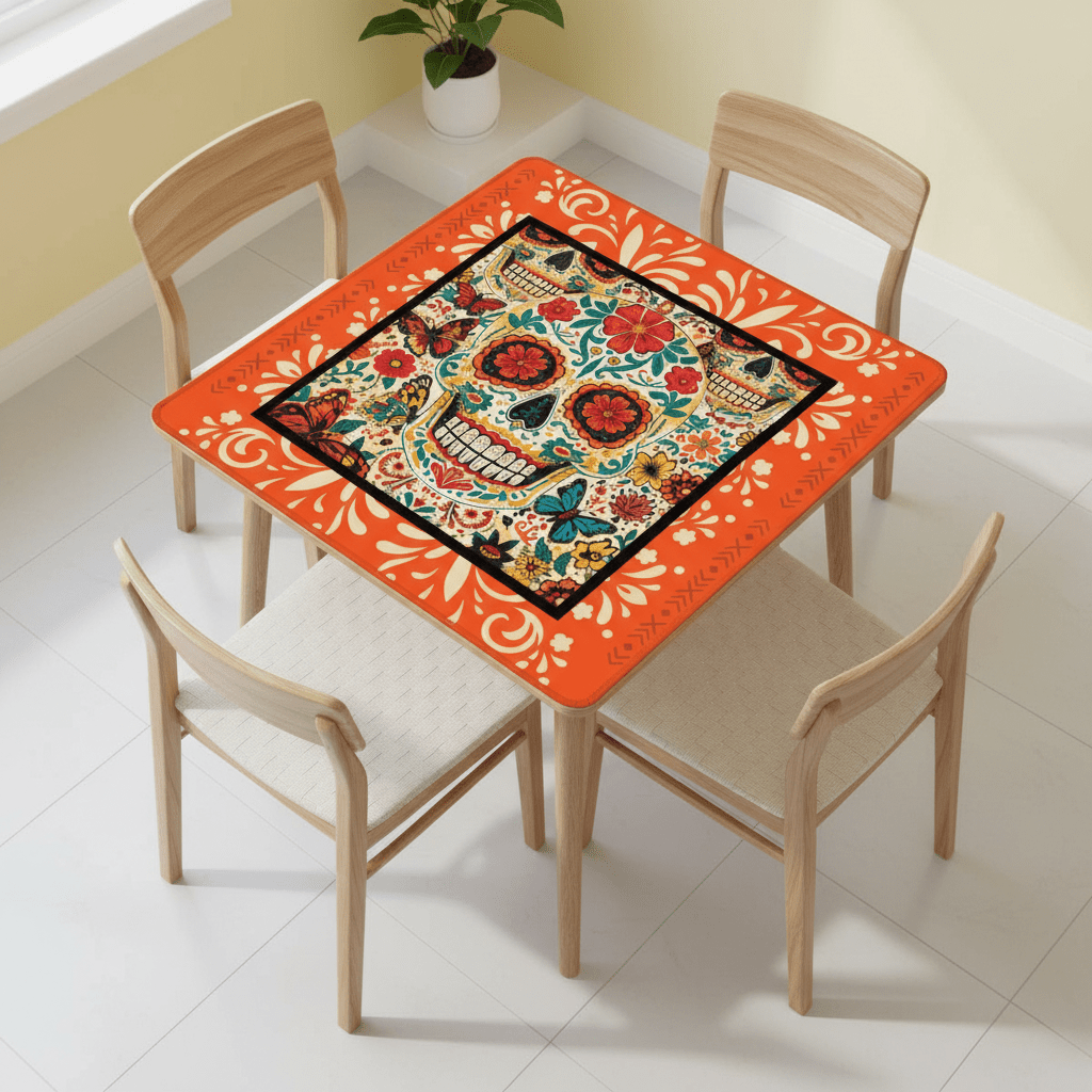 Day Of The Dead Mahjong Mat - Splash of Color Co.