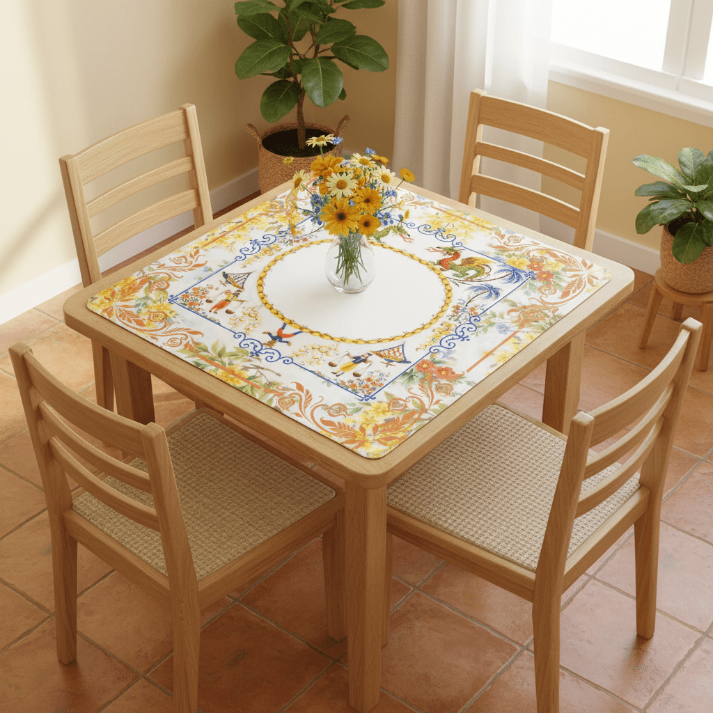 The Cirque Chinois Floral Mahjong Mat - Splash Of Mahj And Color Co.