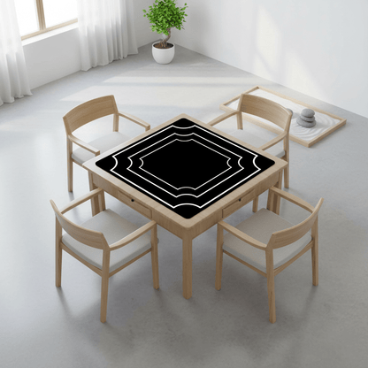 Plain And Simple Minimalist Black Mahjong Mat - Splash of Color Co.