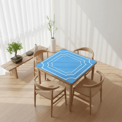 Plain And Simple Robins Egg Blue Minimalist Mahjong Mat - Splash of Color Co.