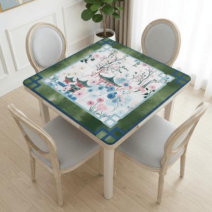 Malachite Mahjong Mat Asian Motif - Splash of Color Co.