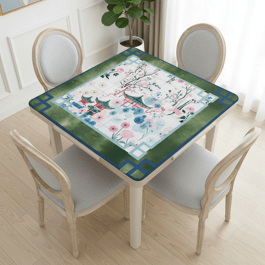 Malachite Mahjong Mat Asian Motif - Splash of Color Co.