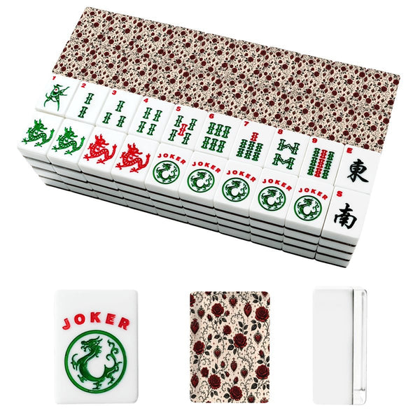 Edgar Allen Poe Gothic Roses American Mahjong Tiles And Carry Case - Splash Of Mahj And Color Co.