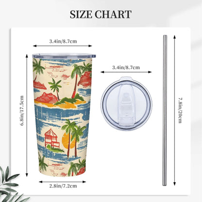 Old World Florida Style, Palm Trees, Beach Heritage Collection Stainless Steel Insulated Tumbler