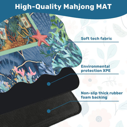 Under The Sea Mermaid Scalloped Mahjong Mat
