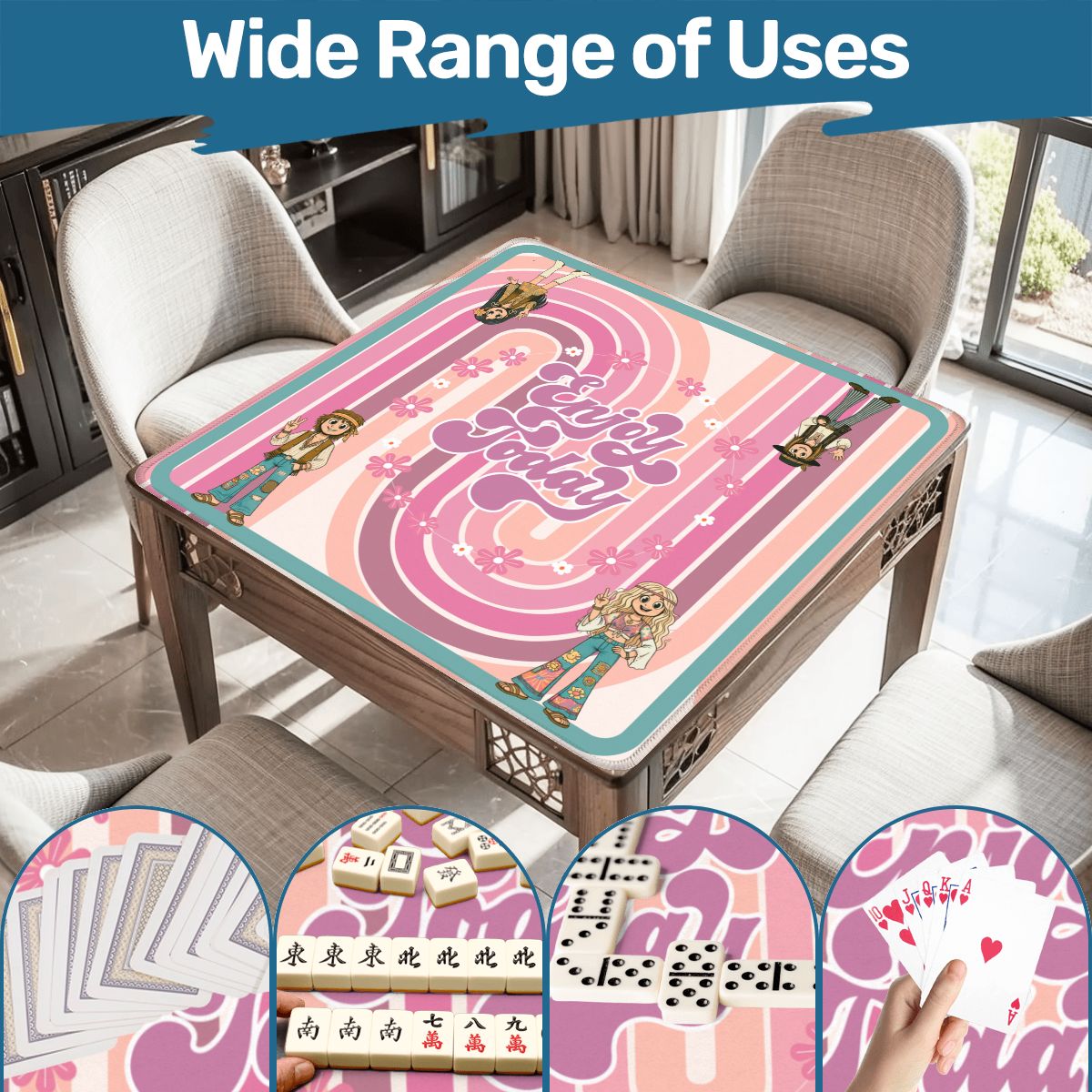 Child Of The 60's Mahjong Mat - Splash of Color Co.