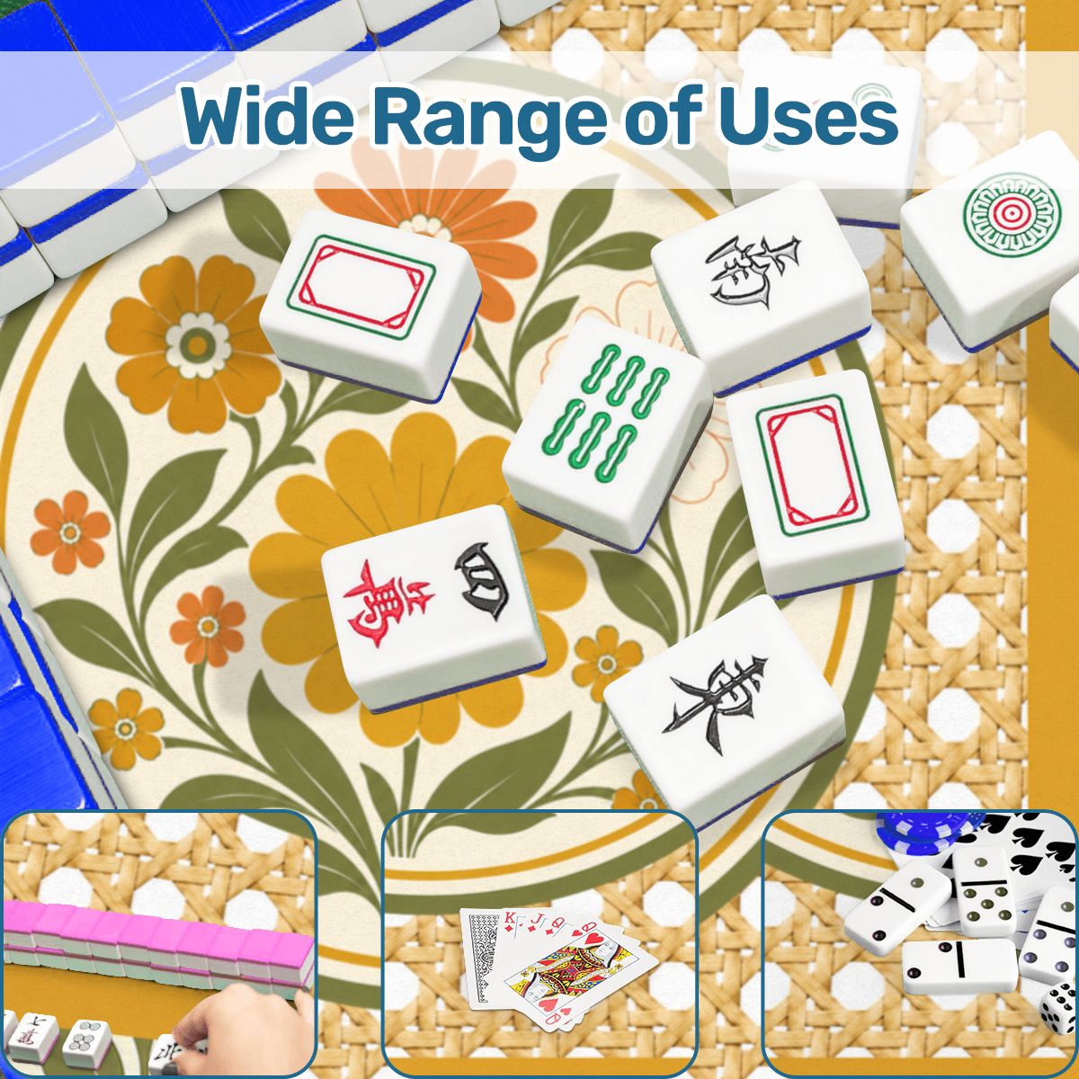 Cane You Dig It Woven Garden Mahjong Mat