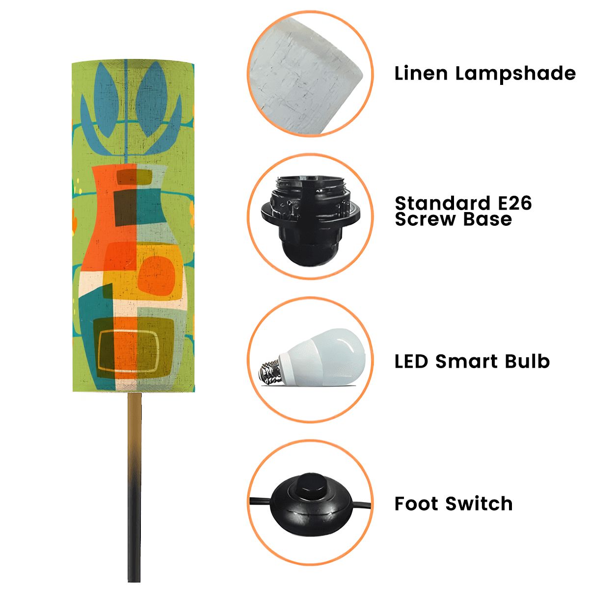 The Modern Floor Lamp Four Seasons Book Nook Standing Lamp - Splash of Color Co.