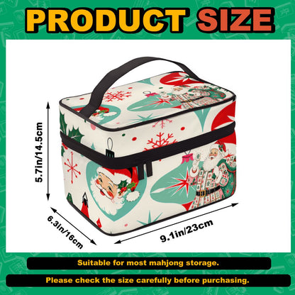 Jolly Nostalgic Santa Portable Mahjong Tile Bag
