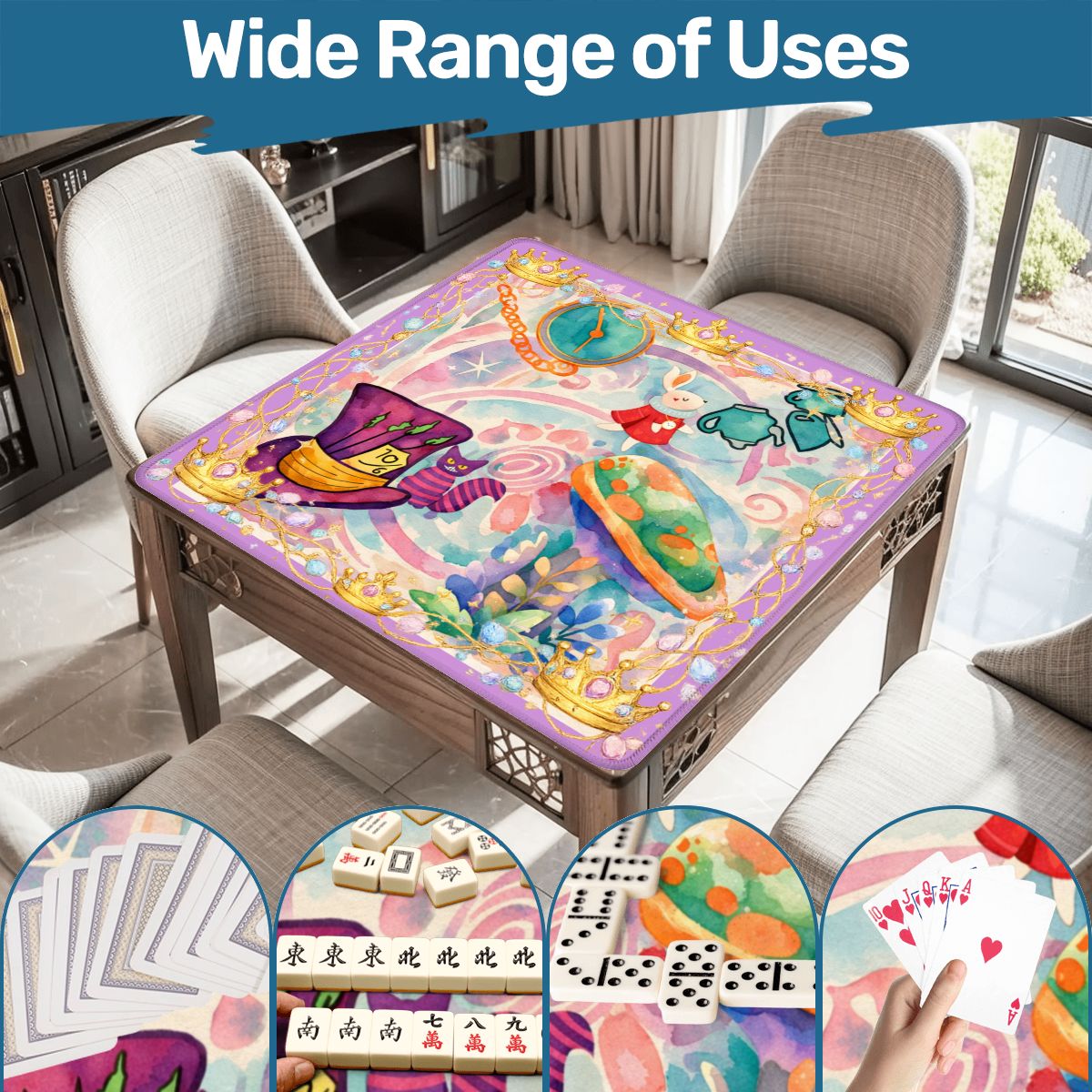 Alice In Wonderland Fairytale Mahjong Mat - Splash of Color Co.