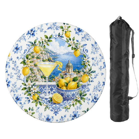 Lemondrop On The Amalfi Coast Round Mahjong Mat