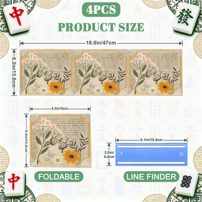 The Vintage Heirloom Butterfly Scrapbook Garden 4 Mahjong Card Holder with Line Finder - Splash of Color Co.