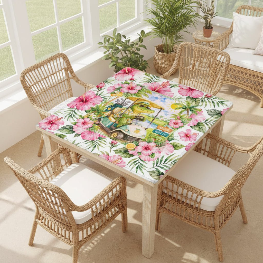 See Ya Later Alligator Florida Sunshine Mahjong Mat - Splash Of Mahj And Color Co.