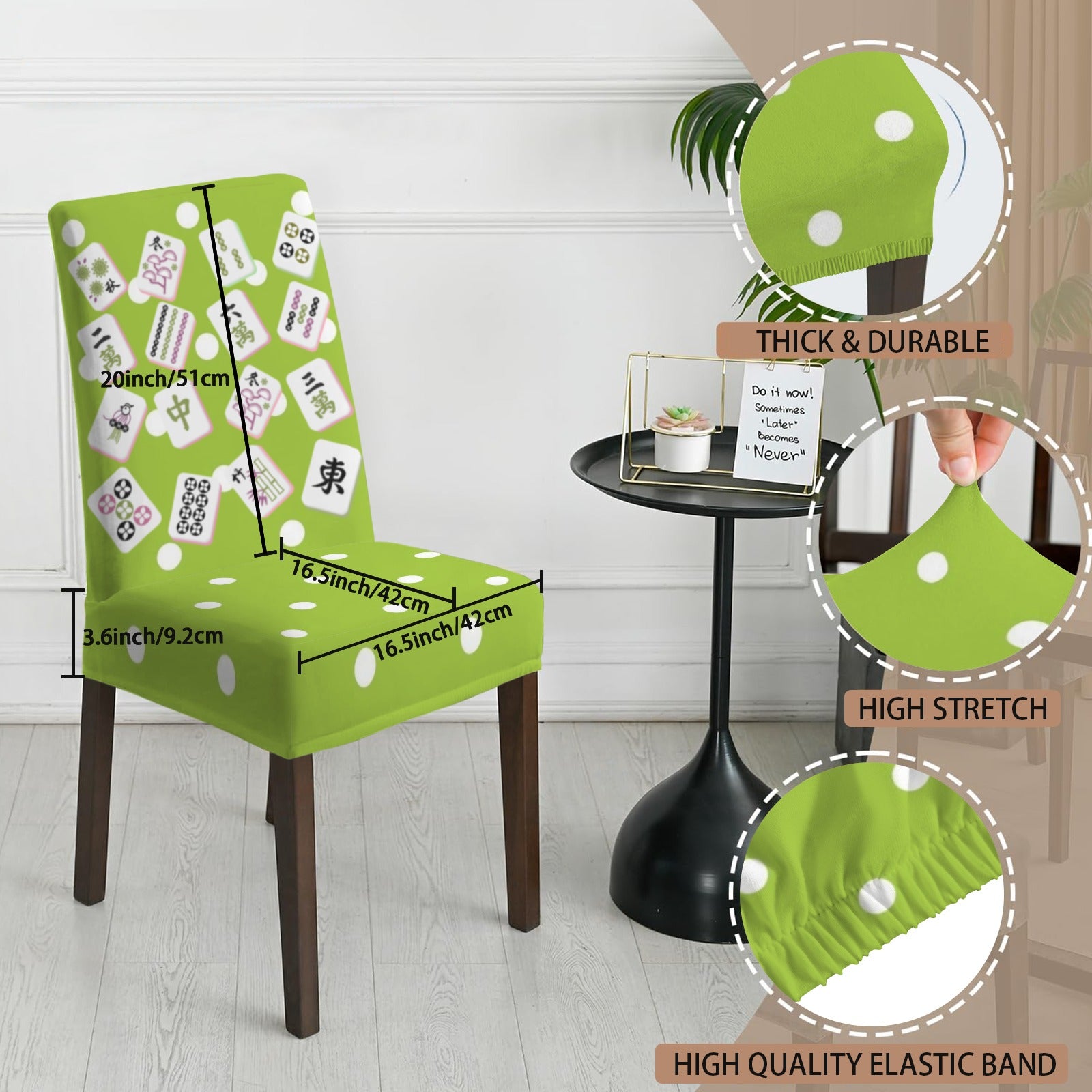 Funny Mahjong, Don't Stare At My Rack Chair Covers Custom Chair Cover - Splash of Color Co.