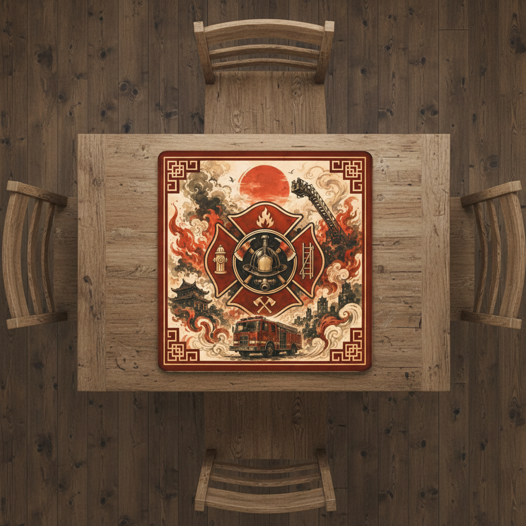 Firefighters Mahjong Mat