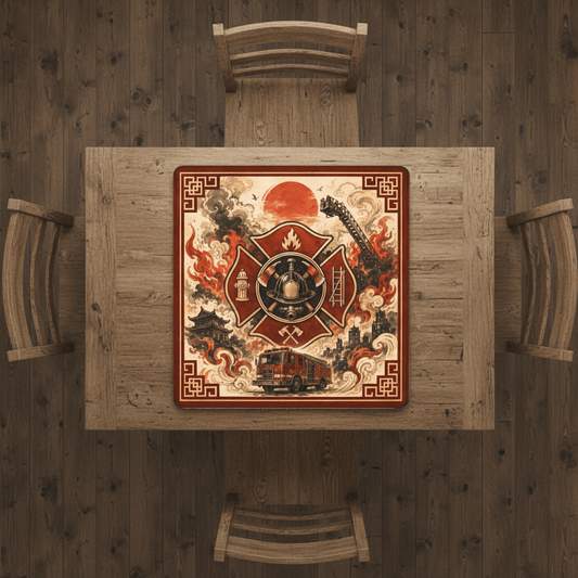 Firefighters Mahjong Mat - Splash Of Mahj And Color Co.