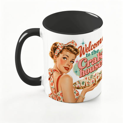 Funny Mahjong Mug, Welcome To The Crak House Modcentric Large Colorful Mug (15oz)