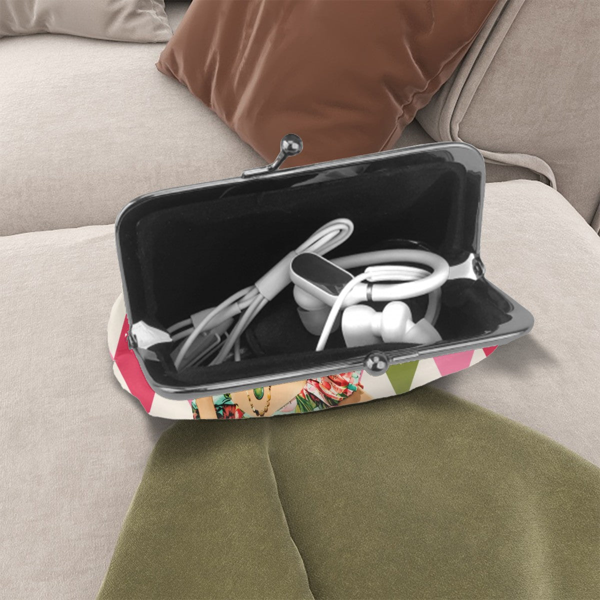 Funny Mahjong, I Don't Give A Bam Women's Leather Kiss Lock Coin Purse - Splash Of Mahj And Color Co.