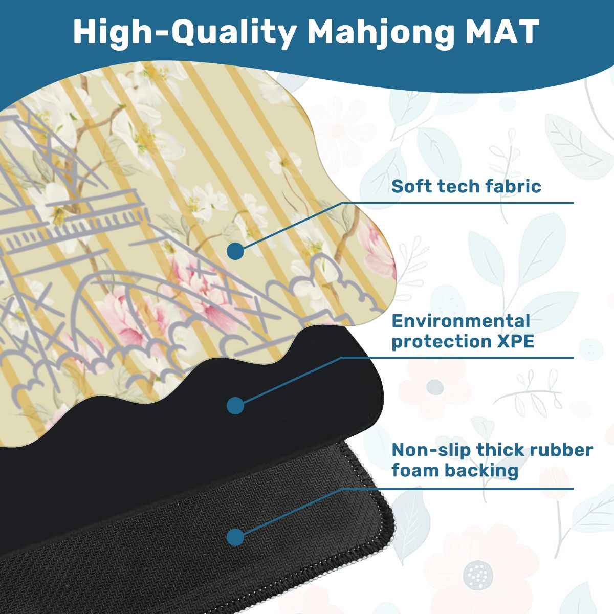 The French Connection Scalloped Mahjong Mat - Splash of Color Co.