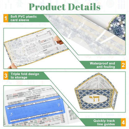 Chai Royal Jewish Lucky Number 18 4 Mahjong Card Holder with Line Finder - Splash of Color Co.