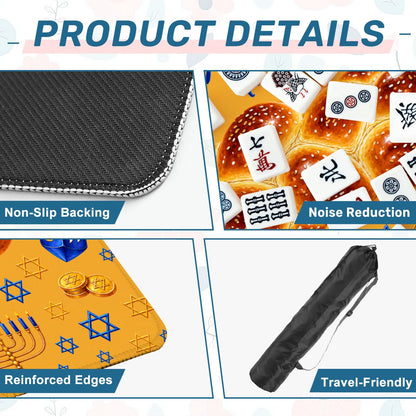 Mazel Tov Hanukkah Mahjong Mat - Splash Of Mahj And Color Co.