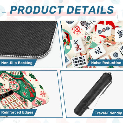 Jolly Nostalgic Santa Christmas Mahjong Mat