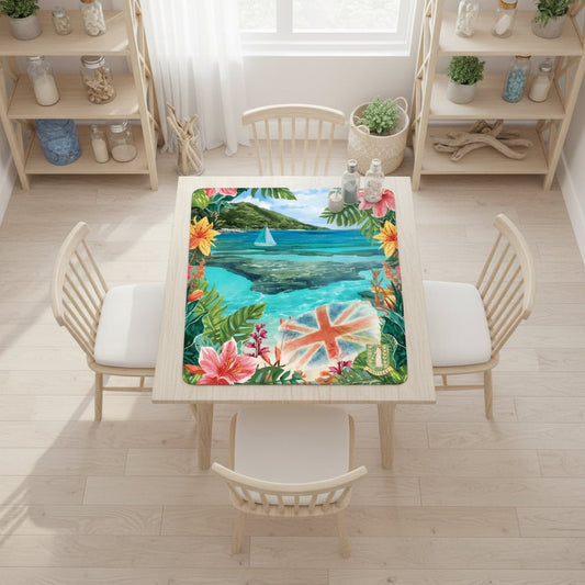 BVI British Virgin Islands Tropical Mahjong Mat - Splash of Color Co.