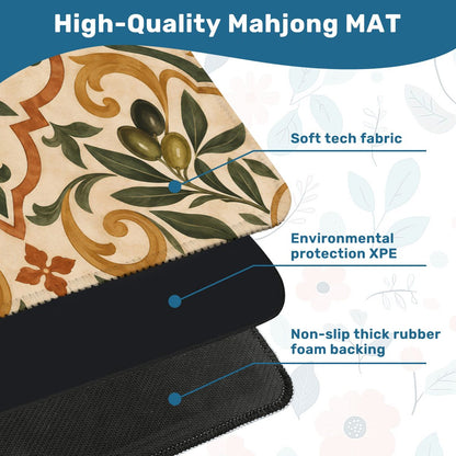 Old World Tuscan Mediterranean Charm Mahjong Mat - Splash Of Mahj And Color Co.
