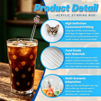 Mahjie The Mascot Cocktail Hour Acrylic Stir Sticks