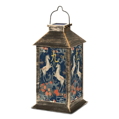Year Of The Fire Horse Asian Garden Solar Lantern - Splash of Color Co.